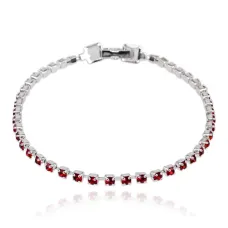 Браслет со стразами, цвет красный UF023-R