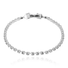 Браслет с прозрачными стразами UF023-W