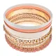 Набор из 9 браслетов со стразами, цвет нежно-розовый UF031-2