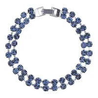 Браслет со стразами, 8мм, цвет синий UF077-B