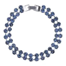 Браслет со стразами, 8мм, цвет синий UF077-B