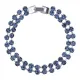 Браслет со стразами, 8мм, цвет синий UF077-B