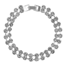 Браслет с прозрачными стразами, 8мм UF077-W