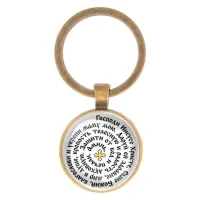 Круглый брелок, цвет бронза, Молитва Иисусу Христу за маму C1210017