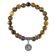 Браслет Багуа (защита от негативной энергии), Тигровый глаз BSP-14-34