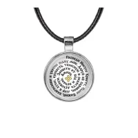 Кулон, цвет серебро, со шнурком, Молитва Иисусу Христу за маму C1210027