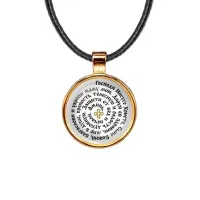 Кулон, цвет золото, со шнурком, Молитва Иисусу Христу за маму C1210033