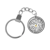 Брелок, нержавеющая сталь, с кольцом для ключей, Молитва Иисусу Христу за маму C1210061