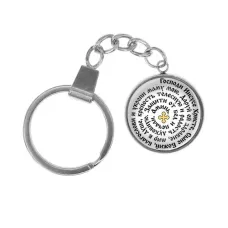 Брелок, нержавеющая сталь, с кольцом для ключей, Молитва Иисусу Христу за маму C1210061