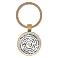 Круглый брелок, цвет бронза, Молитва Сергею Радонежскому о помощи в учебе C1211017