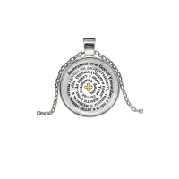 Кулон, цвет серебро, с цепочкой, Молитва Сергею Радонежскому о помощи в учебе C1211026