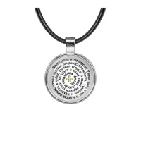 Кулон, цвет серебро, со шнурком, Молитва Сергею Радонежскому о помощи в учебе C1211027