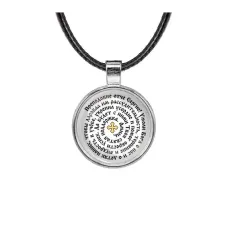 Кулон, цвет серебро, со шнурком, Молитва Сергею Радонежскому о помощи в учебе C1211027