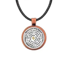 Кулон, цвет медь, со шнурком, Молитва Сергею Радонежскому о помощи в учебе C1211031