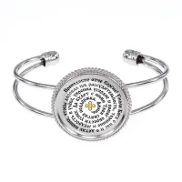 Браслет металлический, цвет серебро, Молитва Сергею Радонежскому о помощи в учебе C1211034