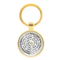 Круглый брелок, цвет золото, Молитва Николаю Чудотворцу за сына C1212019