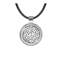 Кулон, цвет серебро, со шнурком, Молитва Господу Богу за семью C1213027