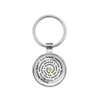 Круглый брелок, цвет серебро, Молитва Иисусу Христу о спасении C1214021