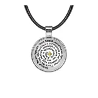 Кулон, цвет серебро, со шнурком, Молитва Иисусу Христу о спасении C1214027