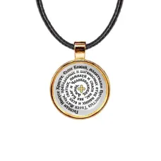 Кулон, цвет золото, со шнурком, Молитва Иисусу Христу о спасении C1214033