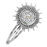 Заколка металлическая, цвет серебро, Молитва Иисусу Христу о спасении C1214045