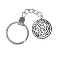 Брелок, нержавеющая сталь, с кольцом для ключей, Молитва Иисусу Христу о спасении C1214061