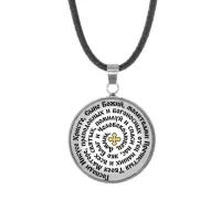 Кулон, нержавеющая сталь, со шнурком, Молитва Иисусу Христу о спасении C1214062