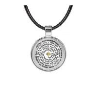 Кулон, цвет серебро, со шнурком, Молитва Петру и Февронии о защите семьи C1215027