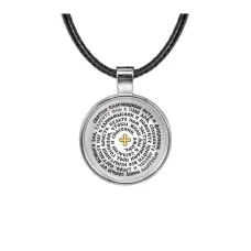 Кулон, цвет серебро, со шнурком, Молитва Петру и Февронии о защите семьи C1215027