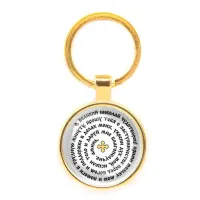 Круглый брелок, цвет золото, Молитва Николаю Чудотворцу о помощи C1217019