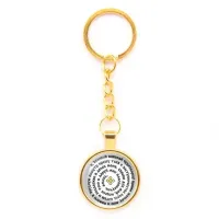 Круглый брелок, цвет золото, с цепочкой, Молитва Николаю Чудотворцу о помощи C1217020