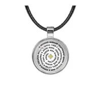 Кулон, цвет серебро, со шнурком, Молитва Николаю Чудотворцу о помощи C1217027