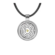 Кулон, цвет серебро, со шнурком, Молитва Николаю Чудотворцу о помощи C1217027