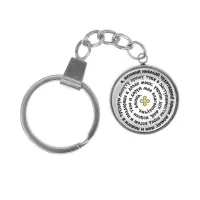 Брелок, нержавеющая сталь, с кольцом для ключей, Молитва Николаю Чудотворцу о помощи C1217061