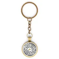 Круглый брелок, цвет бронза, с цепочкой, Молитва Матроне Московской о помощи C1218018