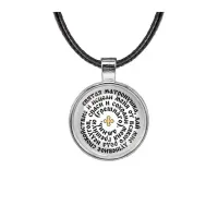 Кулон, цвет серебро, со шнурком, Молитва Матроне Московской о помощи C1218027