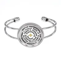 Браслет металлический, цвет серебро, Молитва Матроне Московской о помощи C1218034