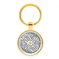 Круглый брелок, цвет золото, Иисусова молитва C1219019