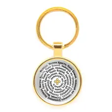Круглый брелок, цвет золото, Иисусова молитва C1219019