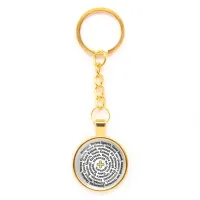 Круглый брелок, цвет золото, с цепочкой, Иисусова молитва C1219020