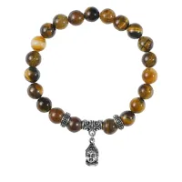 Браслет Будда (защита, духовное развитие), Тигровый глаз BSP-14-2074