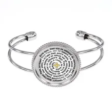 Браслет металлический, цвет серебро, Молитва Отче наш C1220034