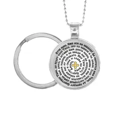 Кулон-брелок, цвет серебро, с цепочкой и кольцом, Молитва Отче наш C1220054