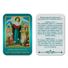 Икона БМ Всех скорбящих радость, уп. 9 шт. IKO-001-033