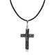 Православный крест из гематита на шнуре, 3х1,5см KR007