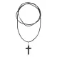 Православный крест из гематита на шнуре, 3х1,5см KR007
