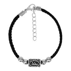 Чёрный браслет с руной Феху BZR017-2