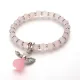 Браслет Ангел, розовый кварц, 6мм BJBS-270-03