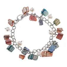 Браслет с синтетическими камнями, 19,5 см BS489