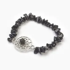 Браслет Ловец снов, черный агат BJBS-275-01